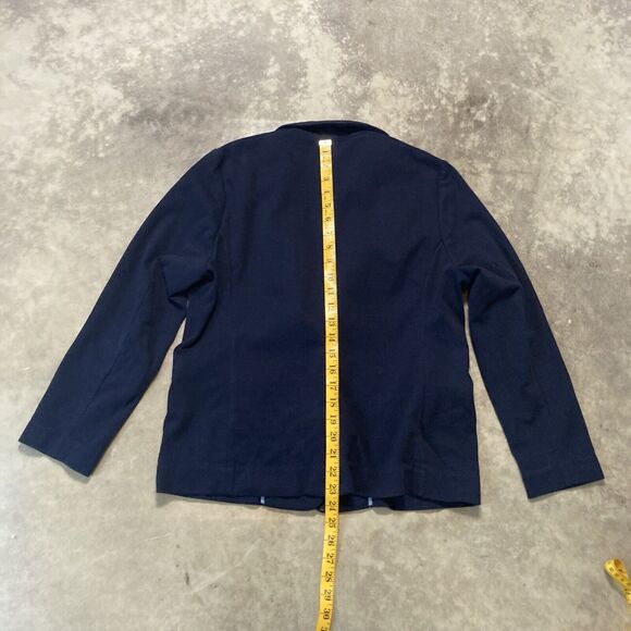 J. Crew Maritime Blazer Womens Large Jacket Navy Blue Single Breasted Office - Picture 6 of 9